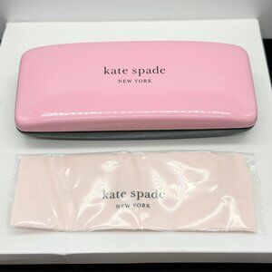 Kate Spade Hard Clamshell Small Eyeglasses Sunglasses Case Pink Green